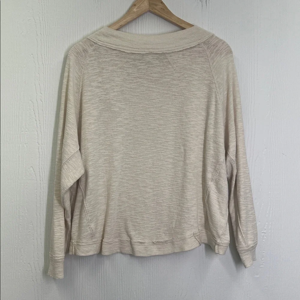 Free People - We The Free Don't Forget Me Cream Long Sleeve Blouse Size Small